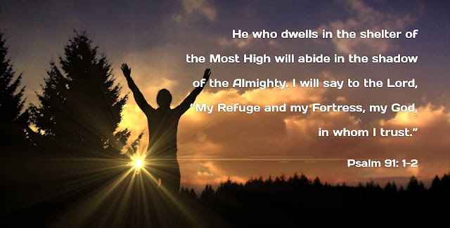   Whoever dwells in the shelter of the Most High will rest in the shadow of the Almighty. I will say of the Lord, “He is my refuge and my fortress, my God, in whom I trust.” 
