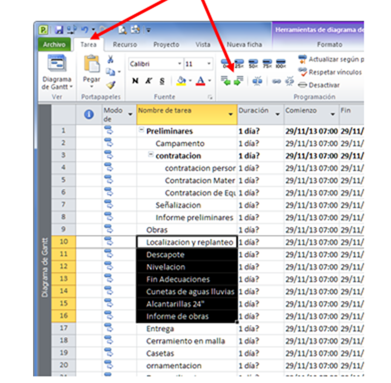 Tarea Resumen Del Proyecto Project 2013