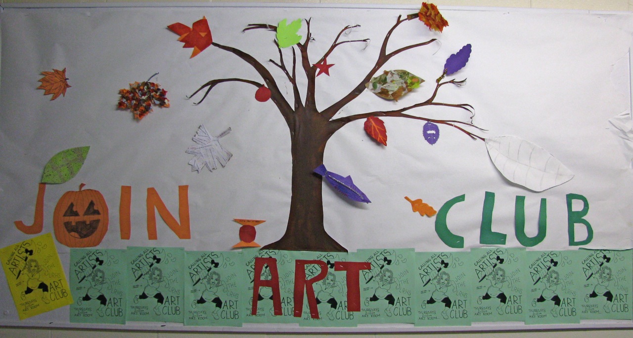 The Colorful Teacher Designing the Art Club Bulletin Board