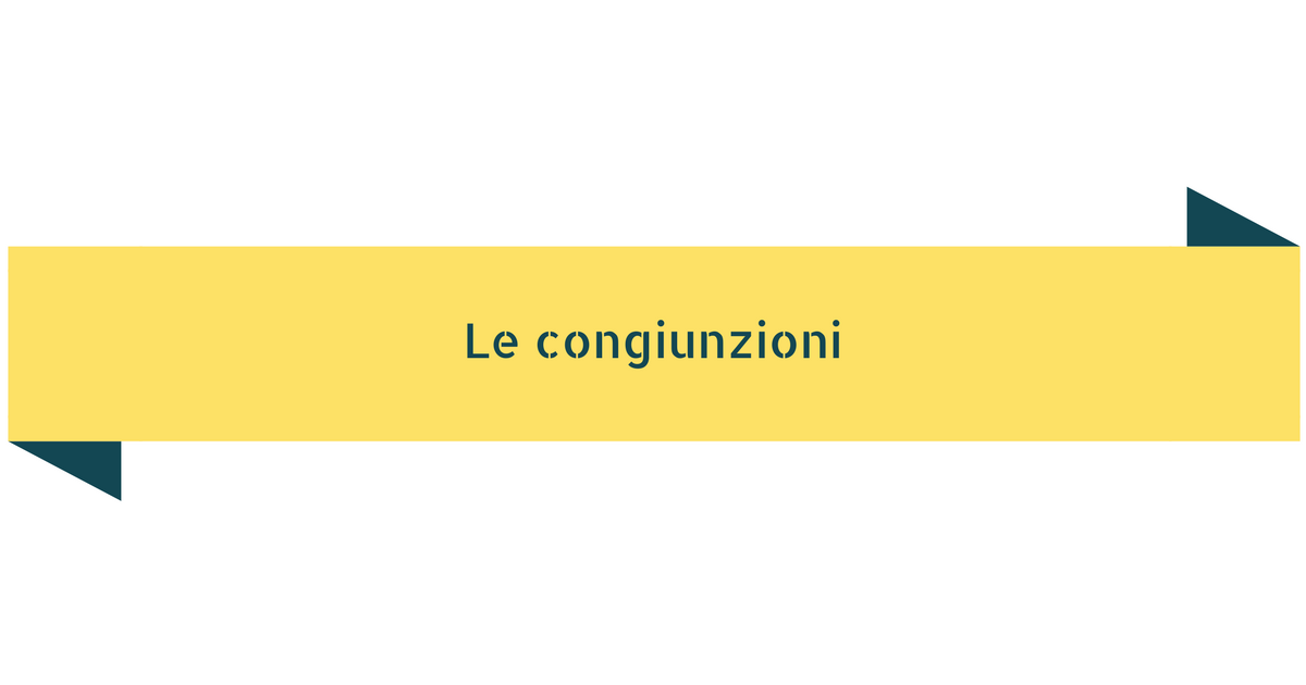 Le congiunzioni