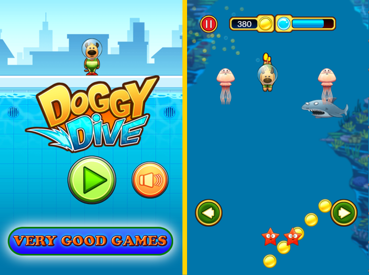 Doggy Dive game screenshots