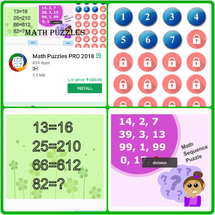Math puzzles PRO paid app free download here AP