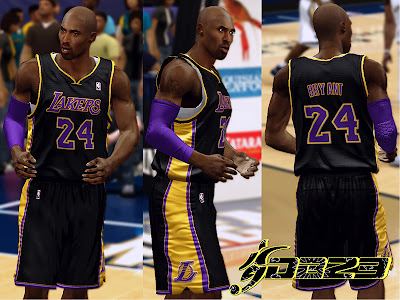 NBA 2K13 New Lakers Black Alt Jerseys Mod