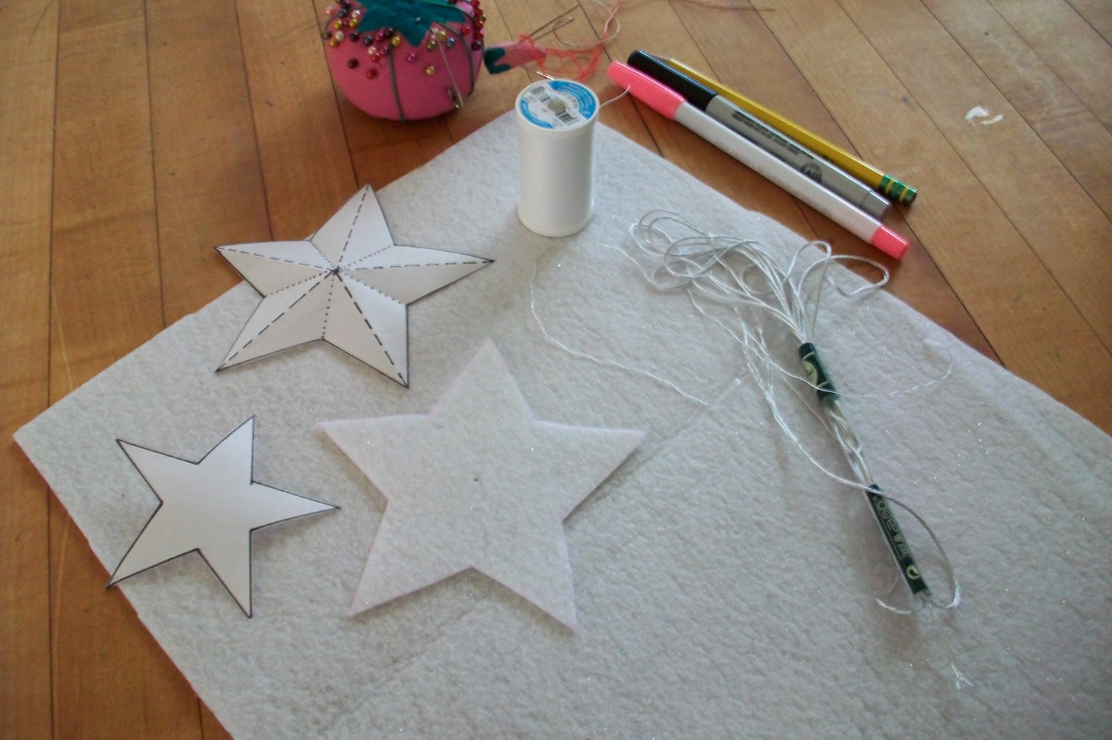 Felt Stitched Star Ornaments tutorial with Paige 