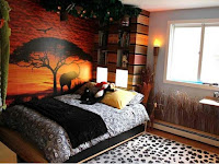 Wandgestaltung Schlafzimmer Afrika
