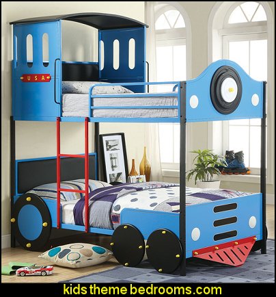 Train Locomotive Metal Youth Bunk Bed theme beds - novelty furniture - woodworking bed plans - unique furniture - novelty furniture - themed furniture - themed beds - castle themed bed - castle loft beds - boat bed - Pirate Ship Bed - BATMOBILE BED - train bed - princess carriage beds - Doll house Beds Train Locomotive Metal Youth Bunk Bed