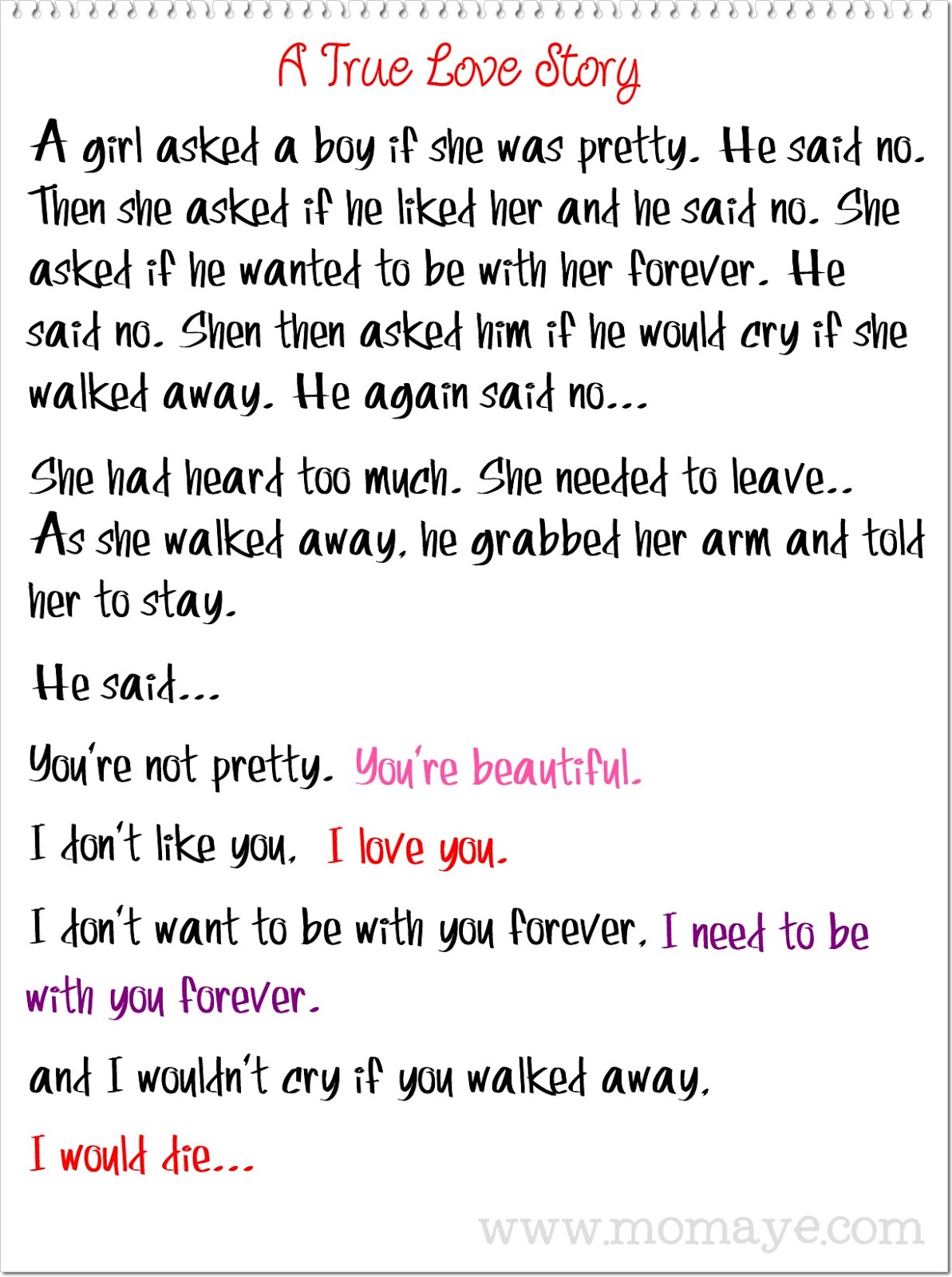 Love story short essay picture