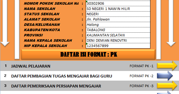 Aplikasi Administrasi Guru Kelas SD Kurikulum 2013 Dengan