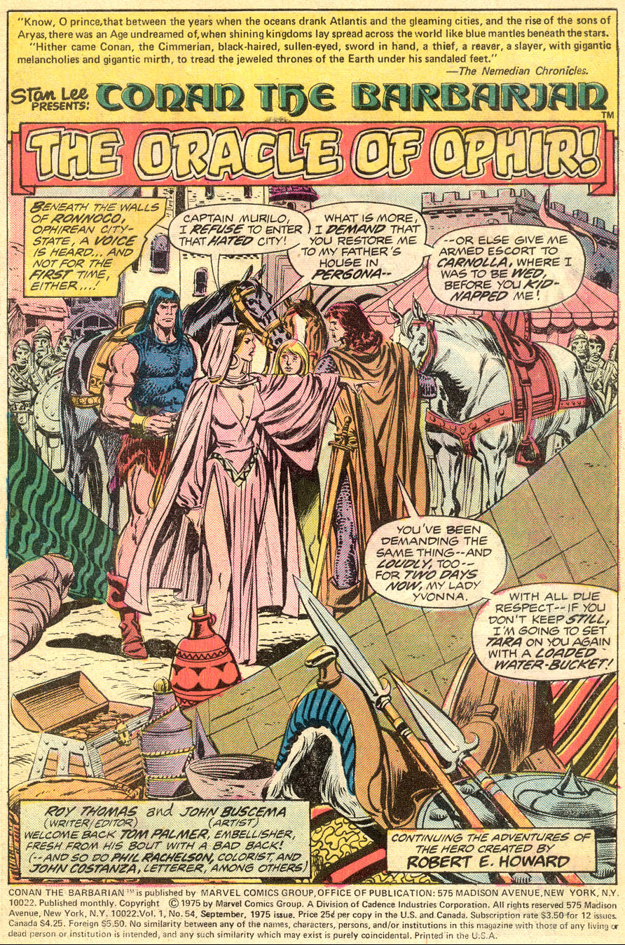 Read online Conan the Barbarian (1970) comic -  Issue #54 - 2