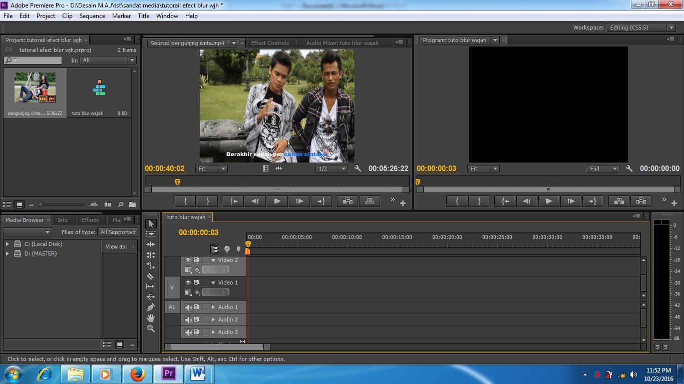 Cara Membuat Efek Blur Pada Adobe Premiere