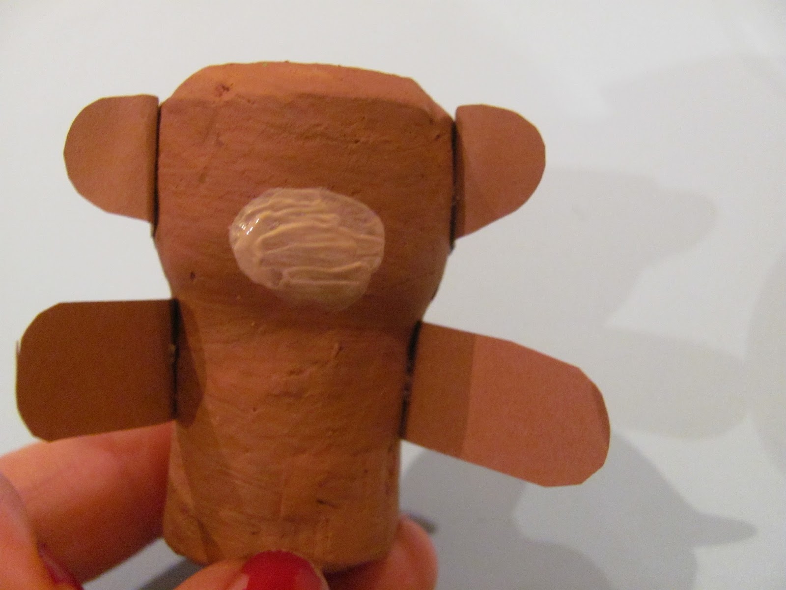 Jumble Tree Ted with a heart cork craft for Mother's Day