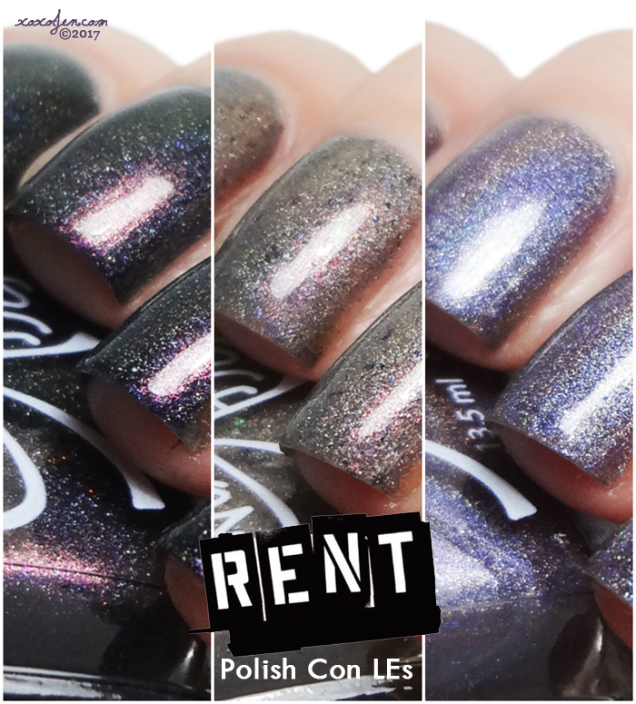 xoxoJen's swatch collage of Ever After Polish Con LEs Rent
