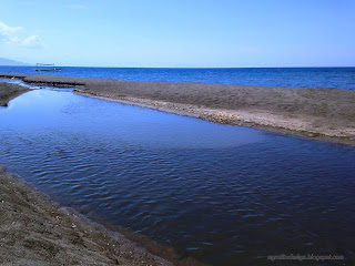 Beach River Channel Lead To The Sea At Lokapaksa Village, Seririt, Buleleng, Bali, Indonesia