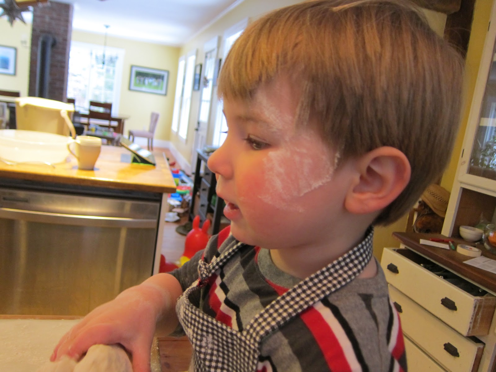 milk and blackberries Toddler Help in the Kitchen
