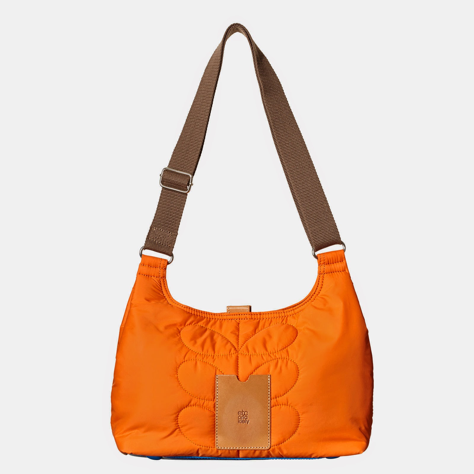 I Love Orla Kiely Orla Kiely SS15 Etc Quilted Nylon in Mandarin and Ocean