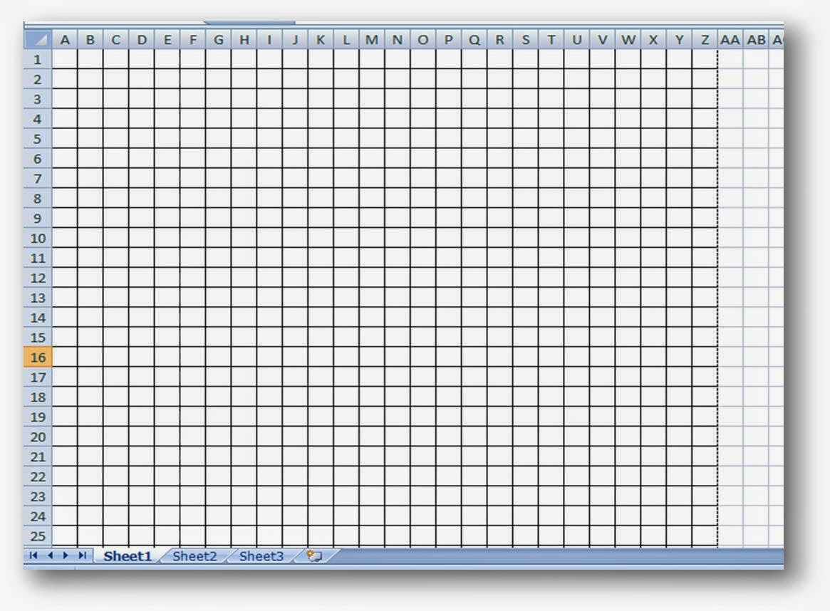 Membuat Buku Bergaris Kotak Kotak di MS Excel De Eka