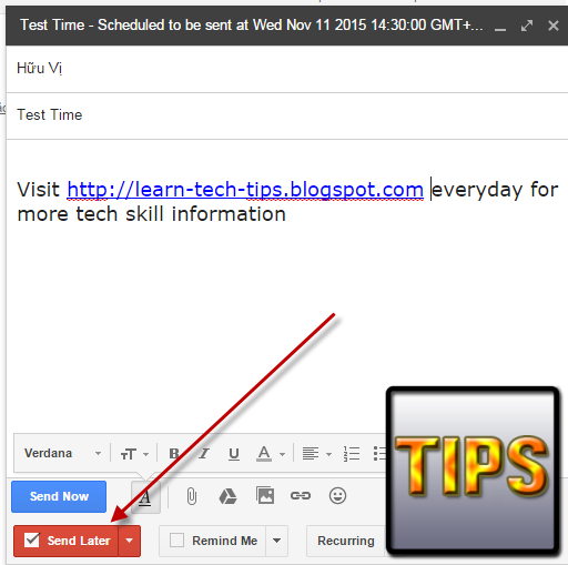 How to send mail using GMail with scheduler time