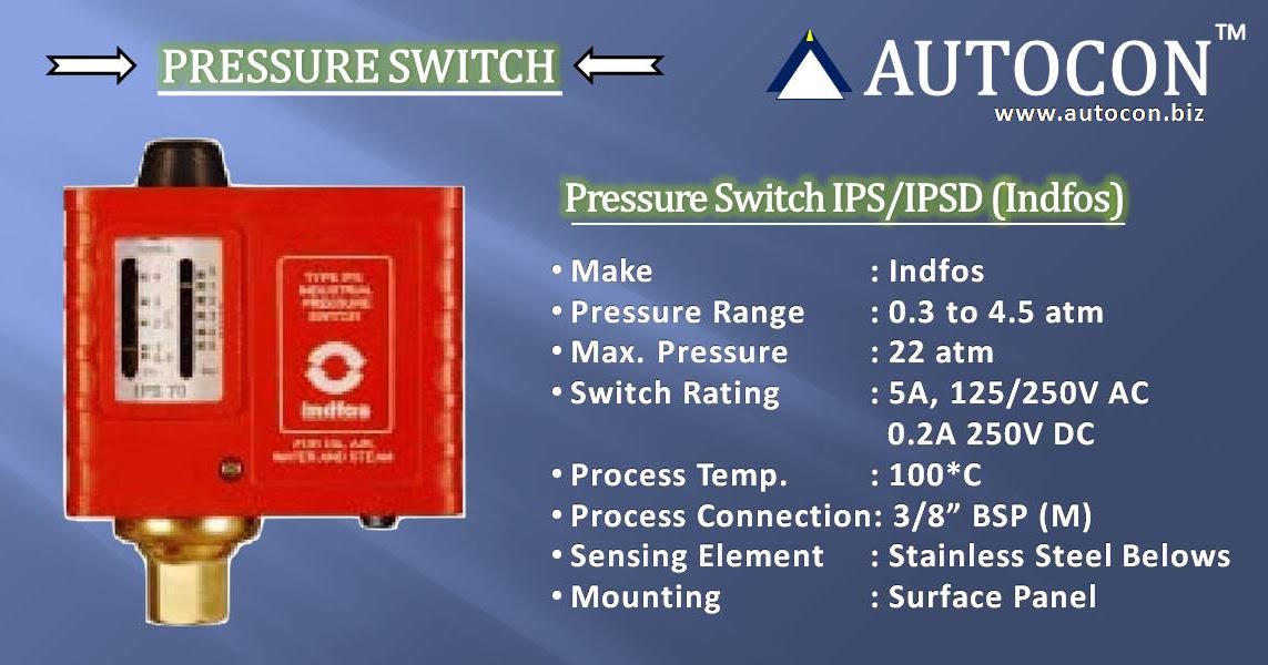 Indfos make pressure Switches