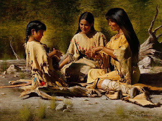 Vida Indigena Americana Pinturas Realistas