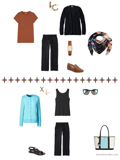 how to wear black linen pants, with brown or with aqua how to wear black linen pants, with brown or with aqua