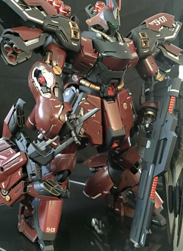 Custom Build MG 1/100 MSN04 Sazabi Ver. Ka "Dark King" Gundam Kits