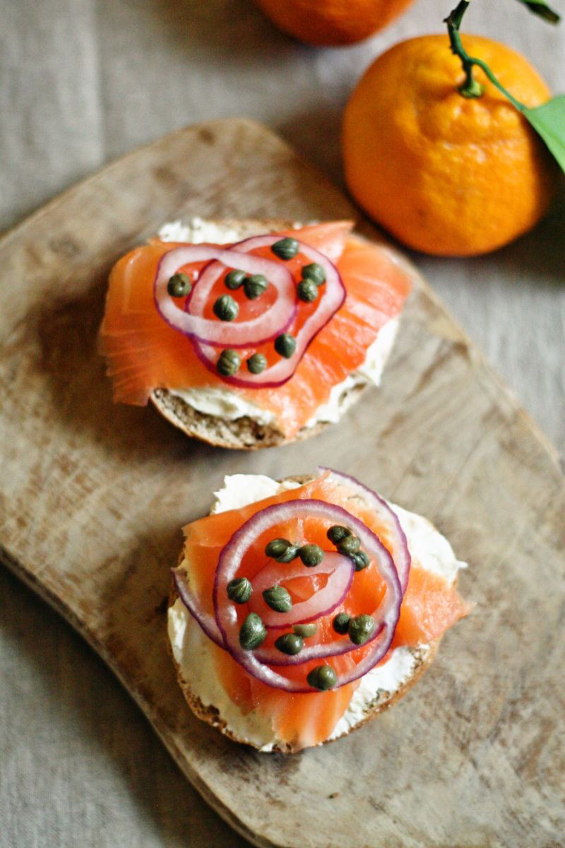 Perfectly imperfect Bagel with Smoked Salmon & Whipped Cream Cheese