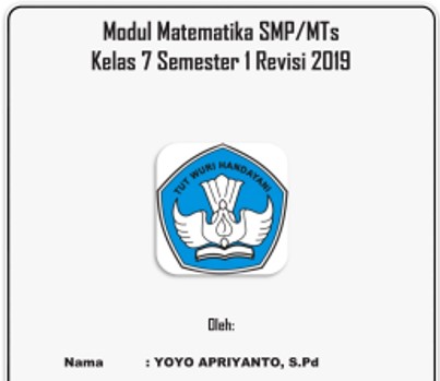 Modul Matematika Kelas 8 Kurikulum 2013 Revisi 2019 Selalu Belajar