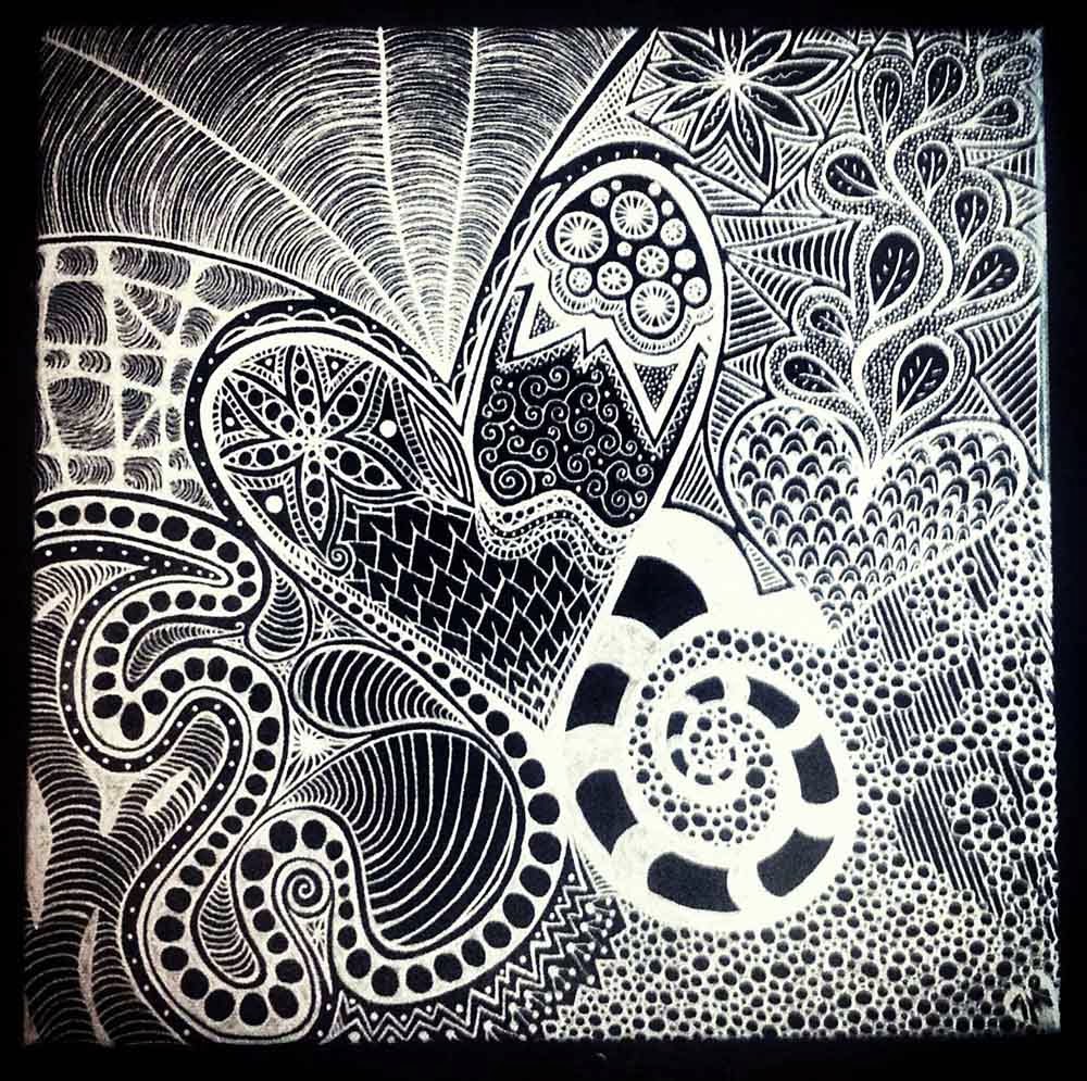 Zentangling More Zendoodles from our Facebook page