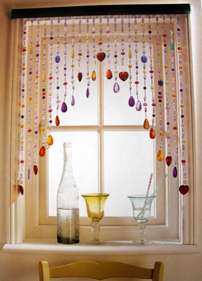 Make Believe Crafting: beaded window hangings