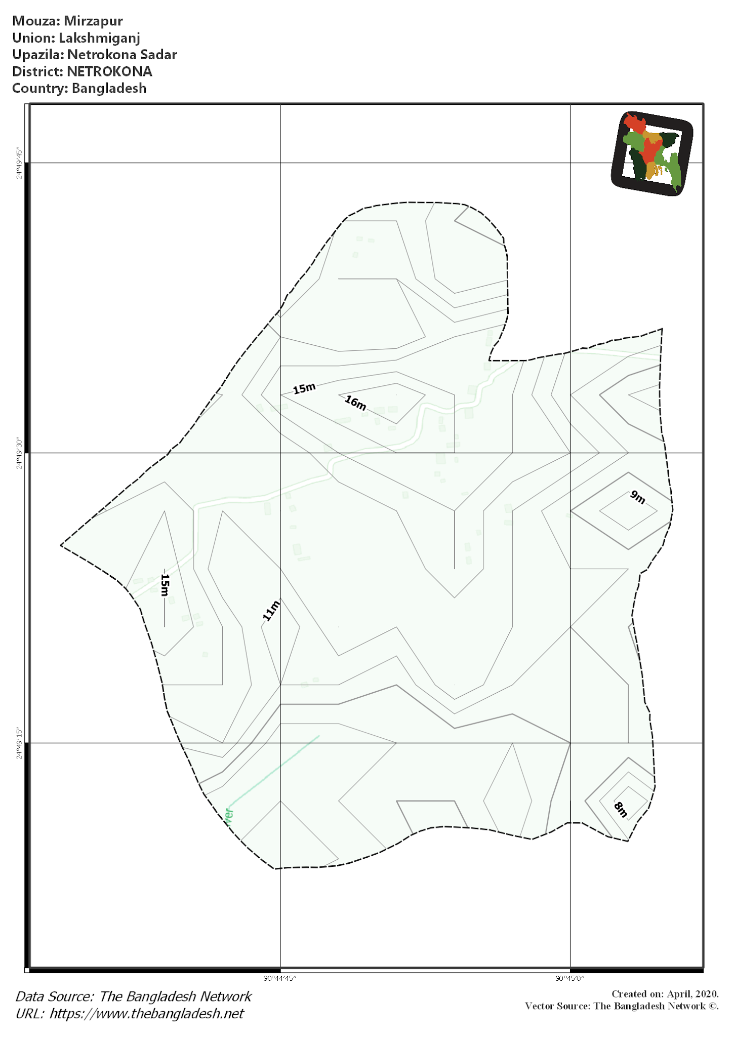 Map of Mirzapur Mouza of Netrokona Sadar Upazila, NETROKONA Map of Mirzapur Mouza of Netrokona Sadar Upazila, NETROKONA, Bangladesh.