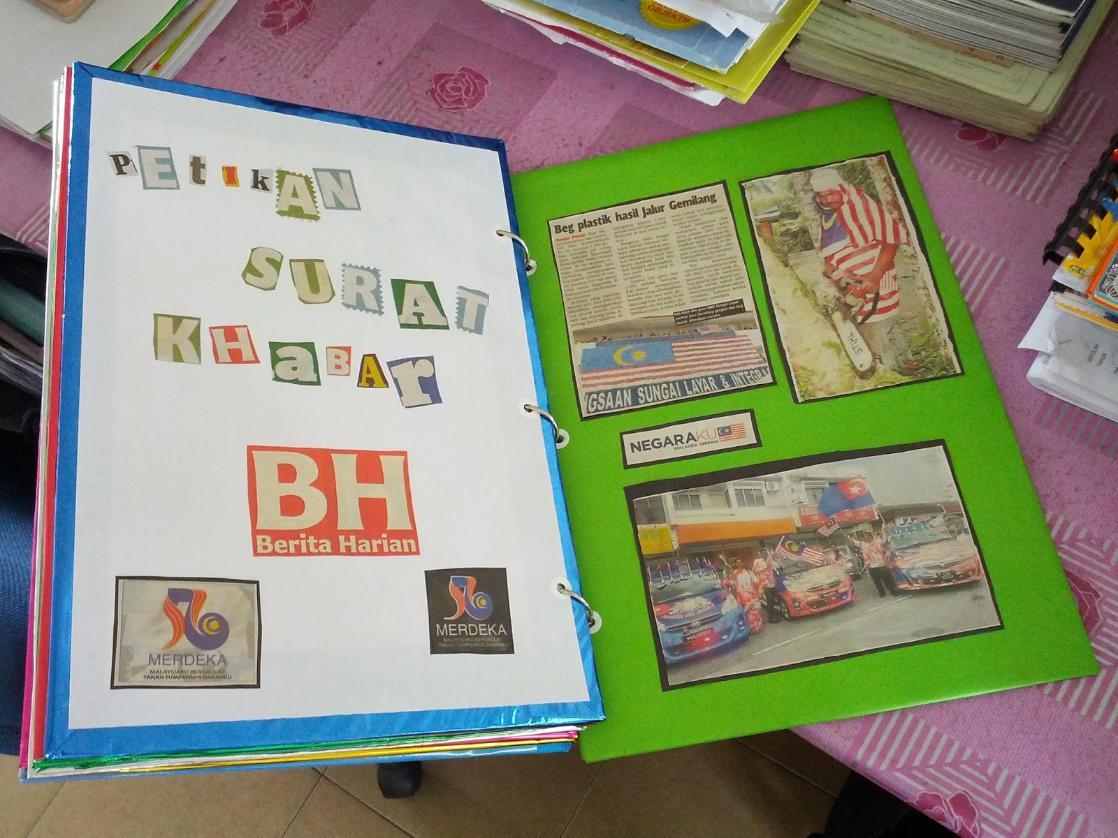 Membuat Scrapbook Contoh Buku Skrap Kreatif Projek Bu
