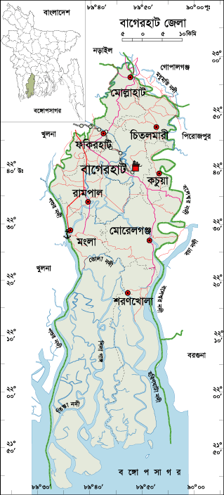 Map Of Bagerhat District Bangladesh Map All: Bagerhat Map