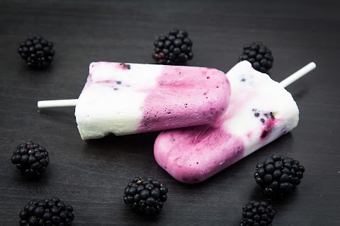 Coconut Yogurt Blackberry Popsicles