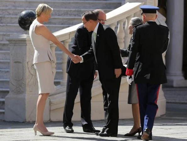 Prince Albert and Princess Charlene met with United Nations Secretary-General Ban Ki-Moon and his wife Ban Soon-taek