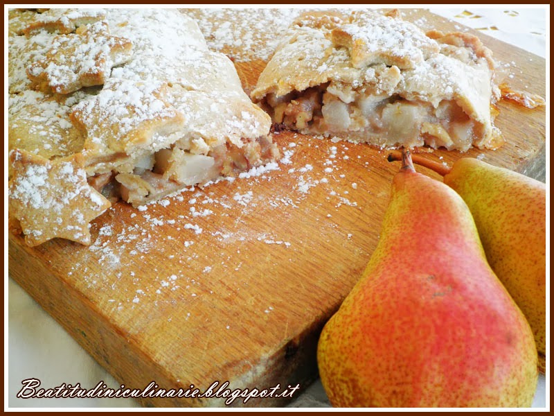 strudel di pere e noci alla vaniglia