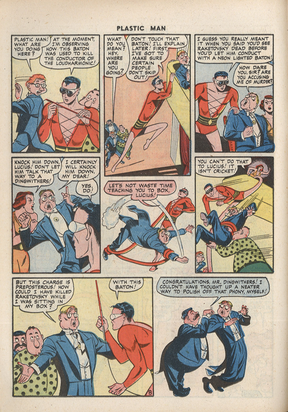 Read online Plastic Man (1943) comic -  Issue #8 - 22
