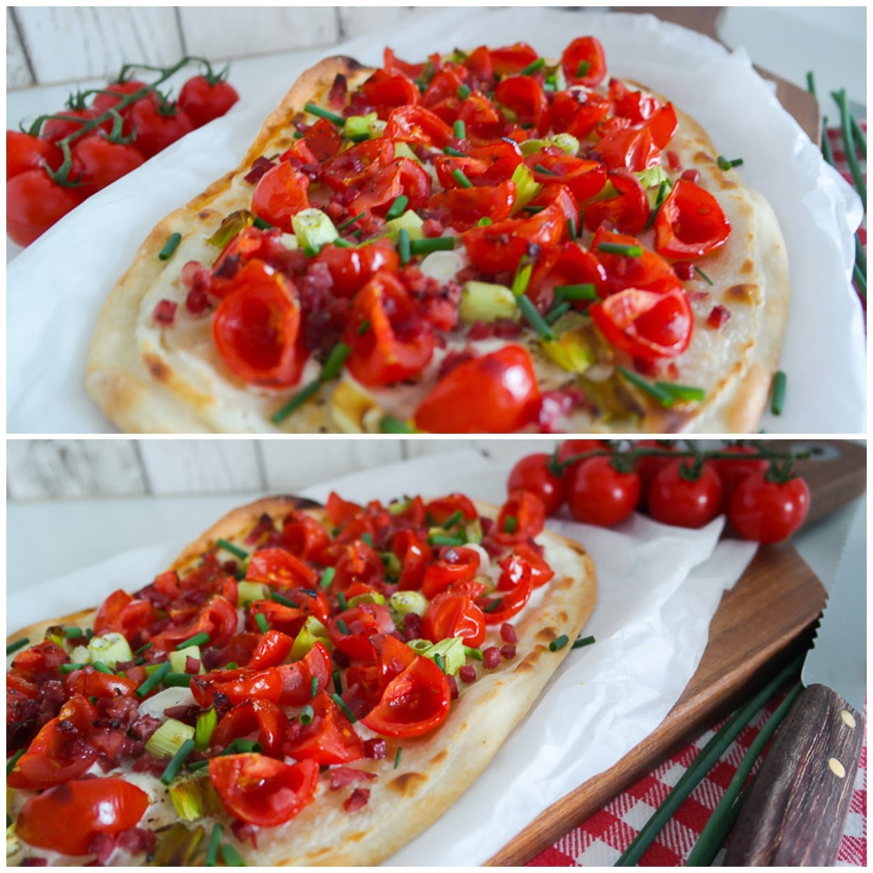 sia´s soulfood foodblog: Tomaten-Flammkuchen sia´s soulfood foodblog: Tomaten-Flammkuchen