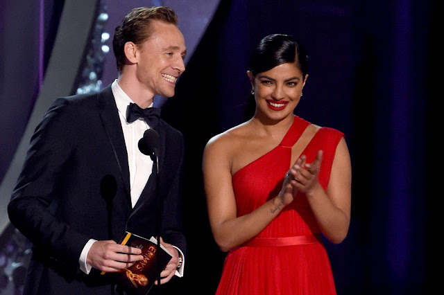 Tom Hiddleston,Priyanka Chopra at Emmy awards 2016 Tom Hiddleston,Priyanka Chopra at Emmy awards 2016