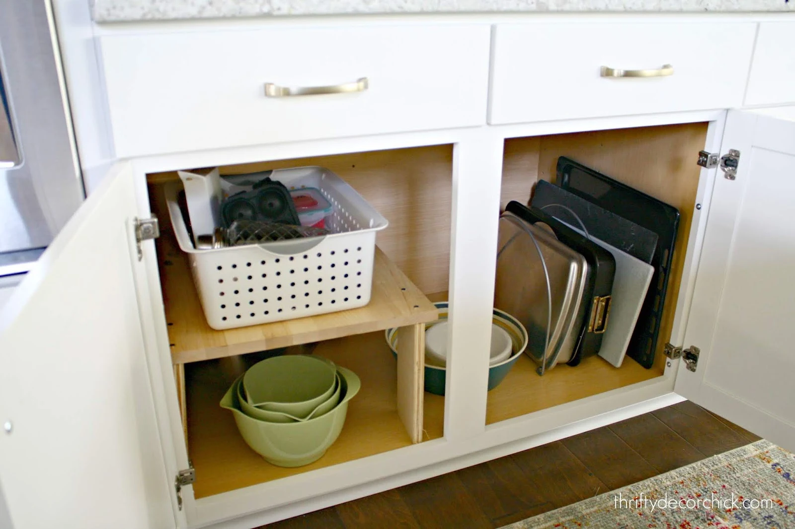 How to Make DIY Pull Out Pantry Shelves and Drawers, Thrifty Decor Chick