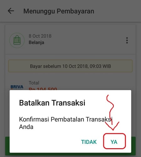 Konfirmasi Pembatalan Produk di Tokopedia Konfirmasi Pembatalan Produk di Tokopedia