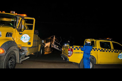 Photos: Coaster bus crashes into bush in Ikorudu, one dead