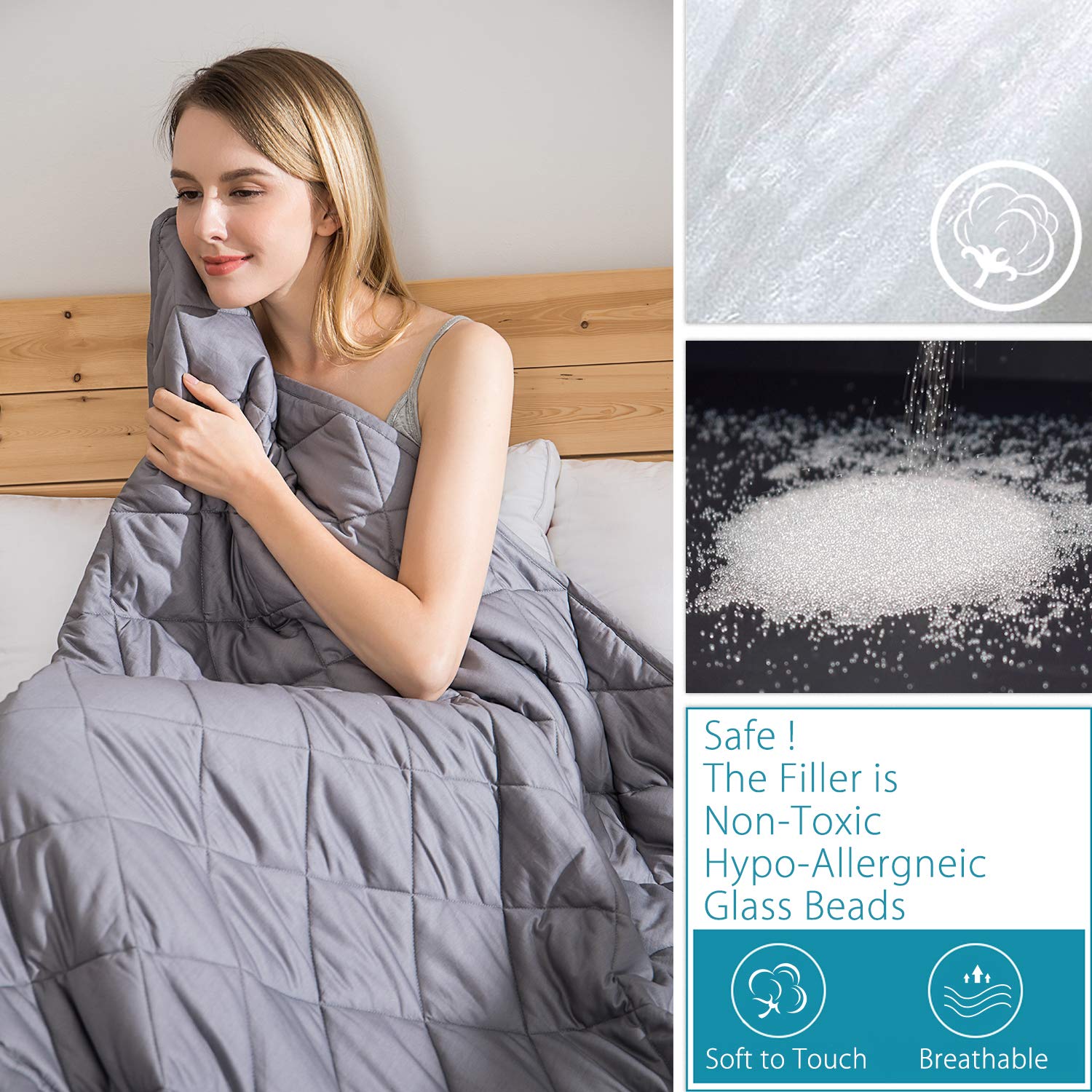 JAYMAG ANTI ANXIETY BLANKET IMPROVE SLEEP, MOOD, ANXIETY, PROMOTE