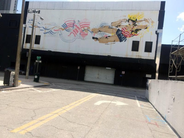 Australian Street Artist Anthony Lister Paints a new mural in Miami for Art Basel 2013.