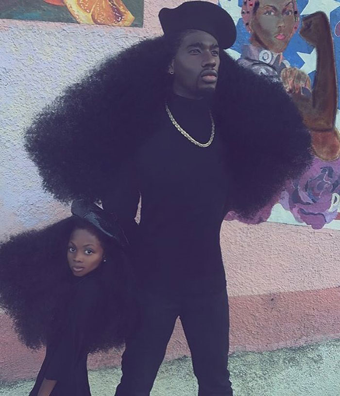 Father & Daughter Duo Takes Over The Internet With Their Natural Hairdos - ‘She’s a beautiful girl who’s gonna be a pretty woman, but I teach her to love herself first’