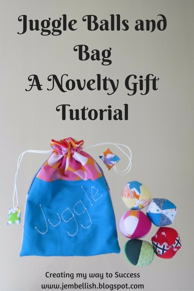 Creating my way to Success Juggle Balls and Bag a novelty gift tutorial