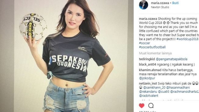 Miyabi Pamer Pakai Jersey Timnas Indonesia di Instagram