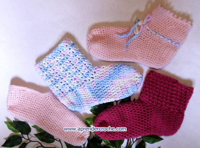 Como fazer meias em crochê - vídeo aula passo a passo com Edinir Croche