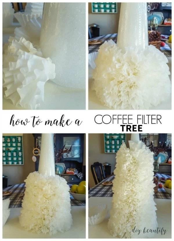 how to make a coffee filter tree