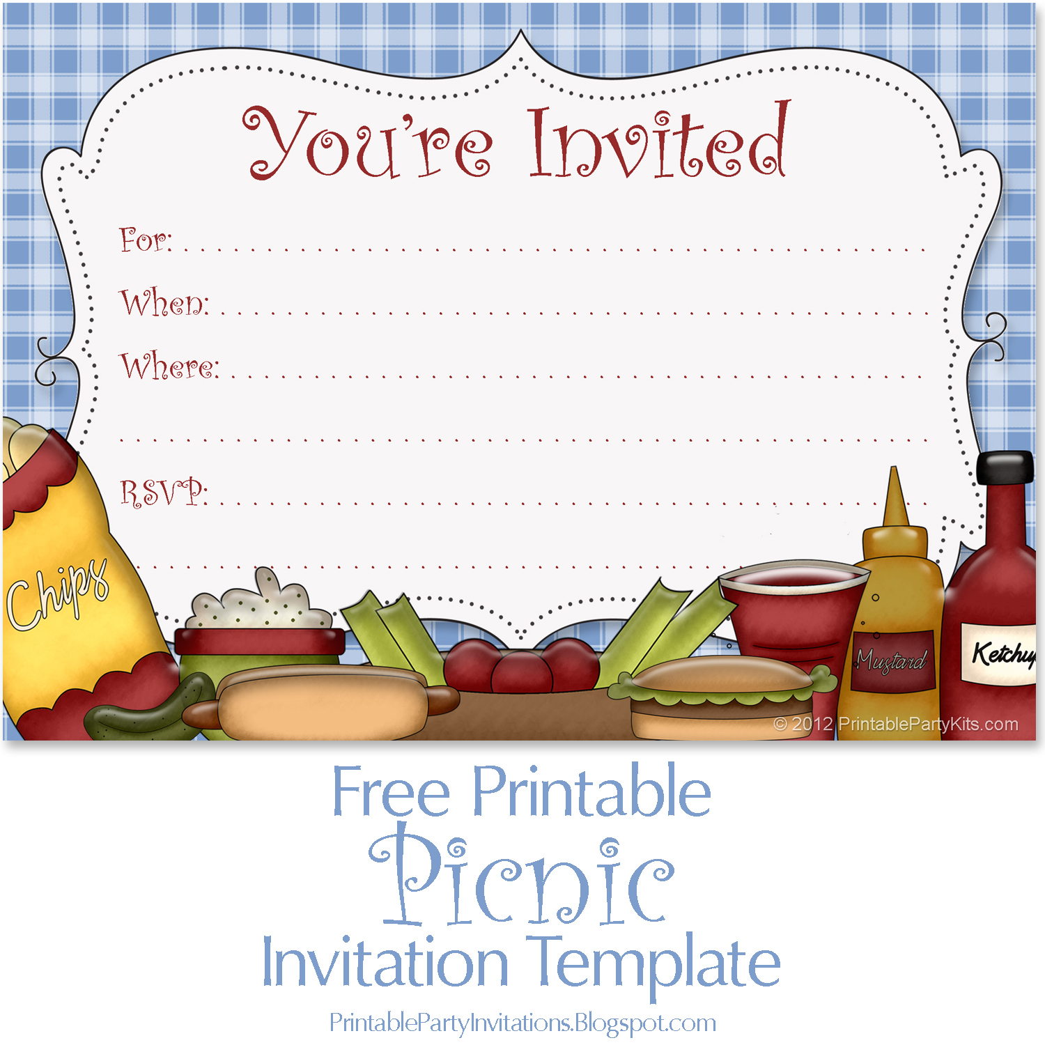 Free Printable Picnic Invitation Template Printable Templates