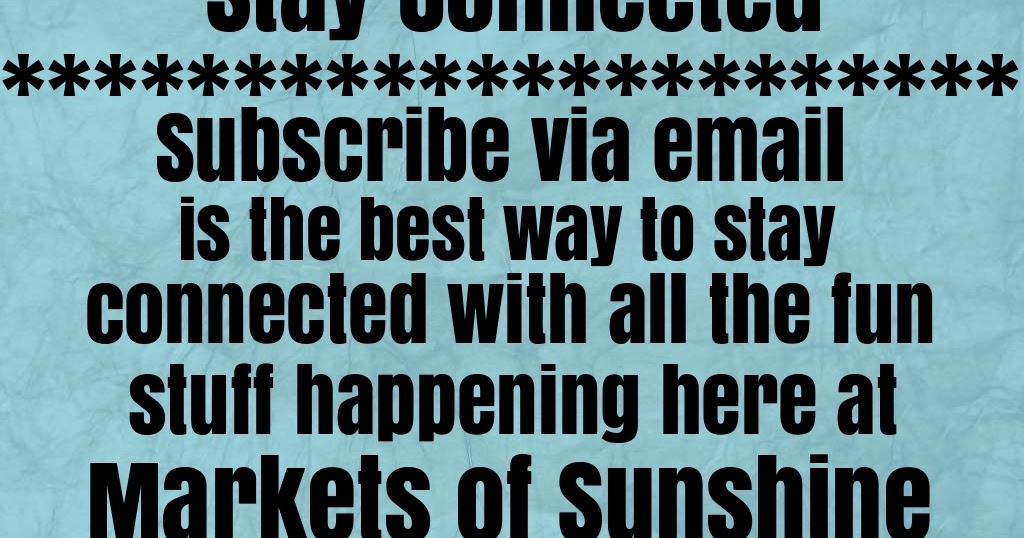 Markets Of Sunshine Discount Code & Free Printables